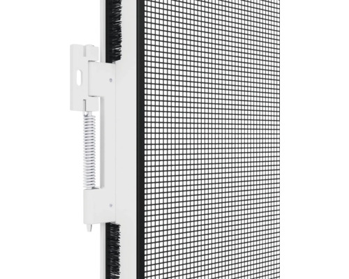 Detaljvy av en insektsdörr med ram och nät