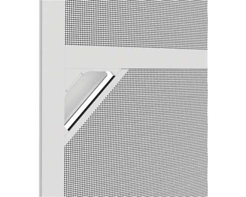 Detaljvy av ett insektsfönster med vridlås