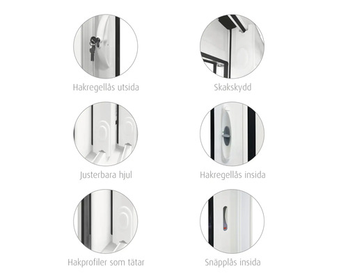 Produktegenskaper för en dörr i detalj