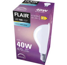 Förpackning för en dimbar Flair LED-lampa A60 E27 med 4 watts effekt och kallvitt ljus