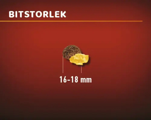 Foderbitstorlek 16 till 18 millimeter