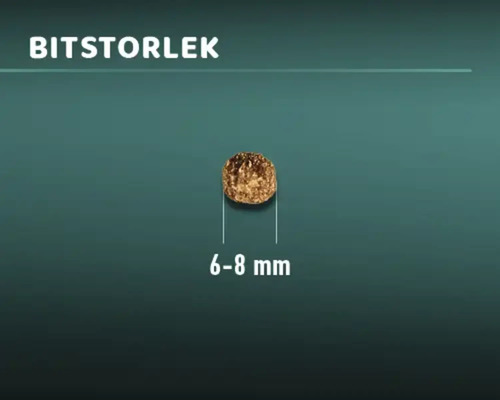 Pelletsstorlek 6 till 8 millimeter