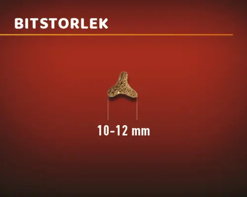 Foderbitstorlek: 10 till 12 millimeter