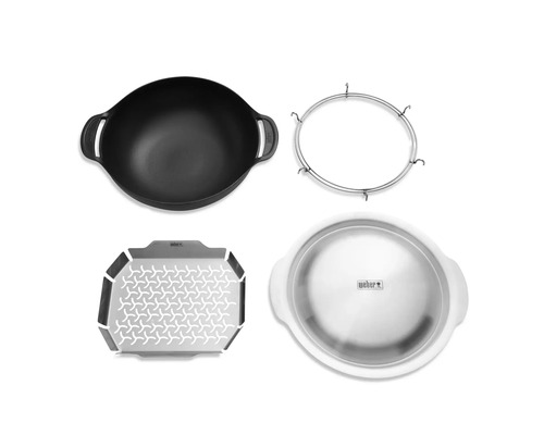 Weber GBS systemtillbehör: wok, rökinsats, roterande spettställ och serveringsfat
