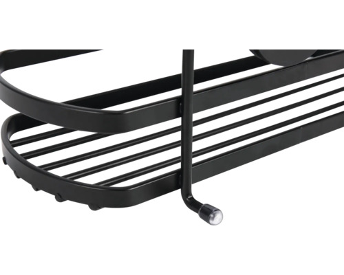 Hörnhylla med två hyllor för dusch