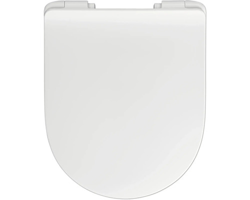 Toalettsits REIKA Ise slimline vit krom blank mjukstängning quick & clean 541224 Toalettsits av plast