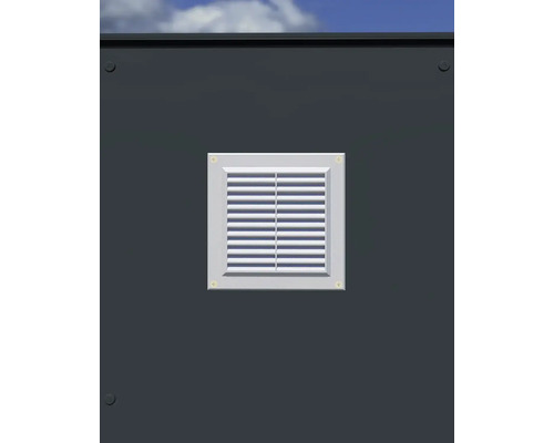 Fyrkantigt ventilationsgaller med lameller