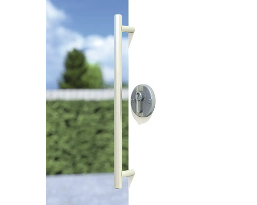 Dörr med dörrhandtag och dörrlås