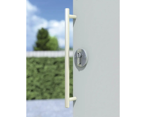 Dörrbeslag med stånghandtag och låsrosett