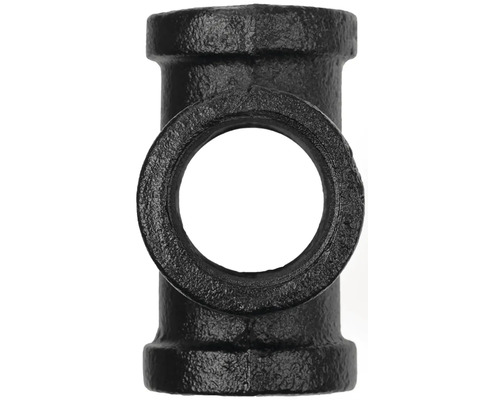 Svart T-rör i gjutjärn för röranslutningar