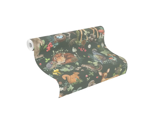 Tapetrulle med skogsdjursmotiv