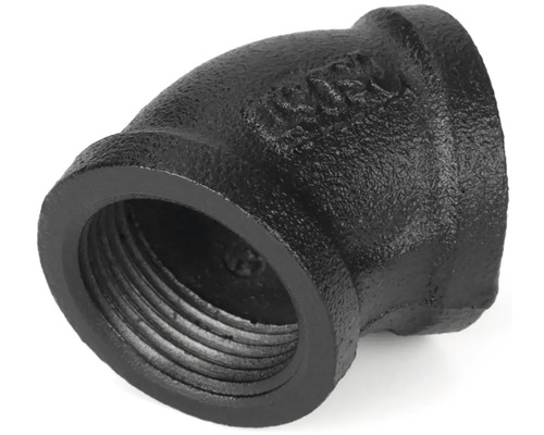 Svart formbart gjutjärnsbeslag, 45 graders vinkel