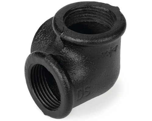 Svart gjutjärnsrörvinkel med invändig gänga