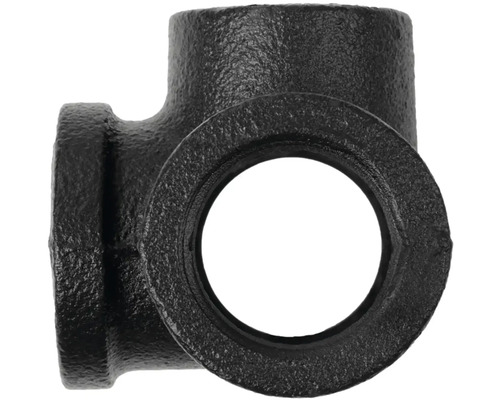 Svart T-rör i smidesjärn för röranslutningar