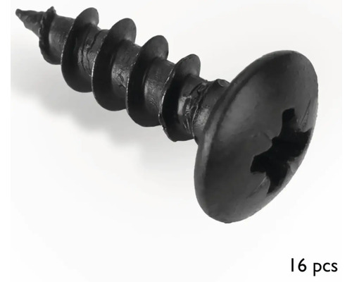 Skruv med försänkt huvud och stjärnspår, 16 stycken