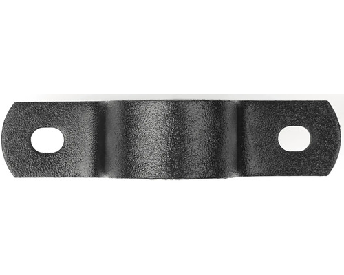 Rörklammer av metall med två hål för fastsättning