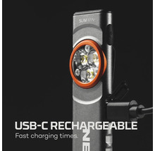 USB-C uppladdningsbar LED-arbetslampa Slim Mini med klämma