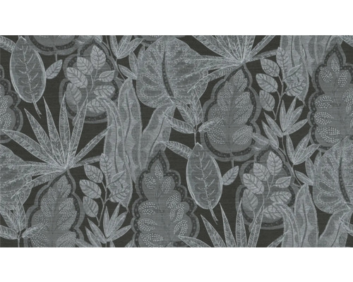 Tapet med blommönster med blad