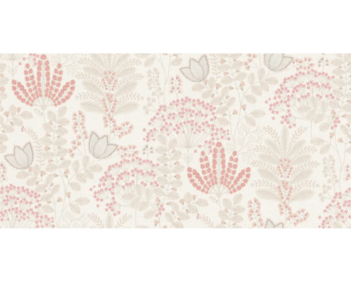 Tapet med blommönster i naturliga toner