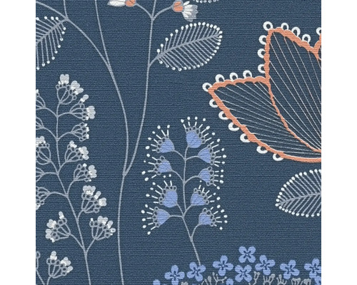 Blommig tapet med blommotiv