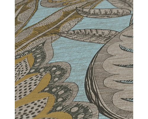 Närbild av en tapet med blommönster