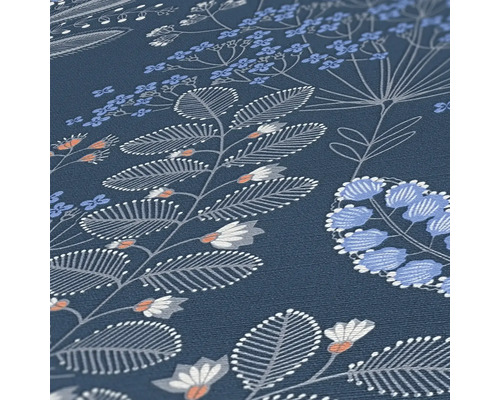 Detaljvy av en tapet med blommönster