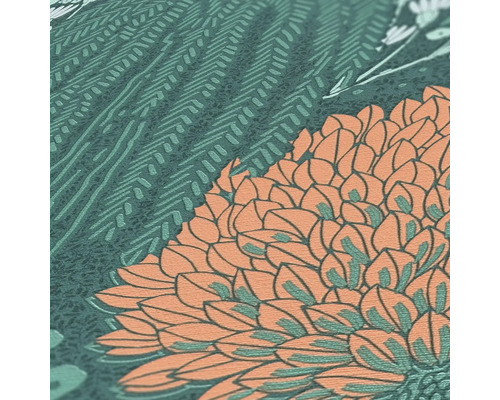 Detaljvy av en tapet med blommönster