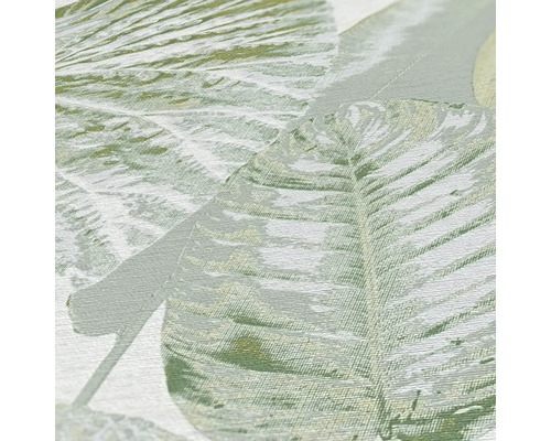 Närbild av en tapet med bladmönster