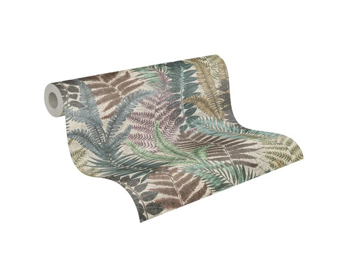 Tapetrulle med ormbunksmönster