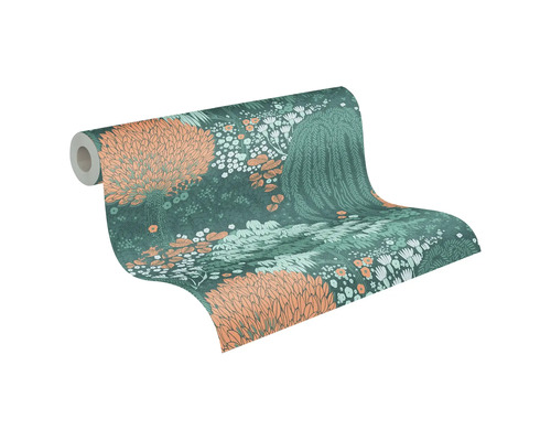 Tapetrulle med blommönster för väggdekoration