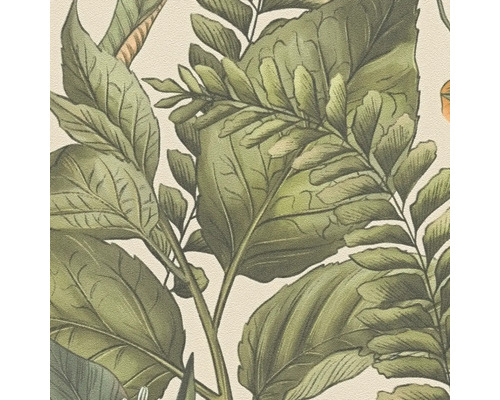 Närbild av en tapet med växtmotiv