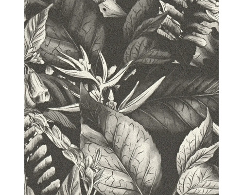 Detaljvy av en tapet med bladmönster