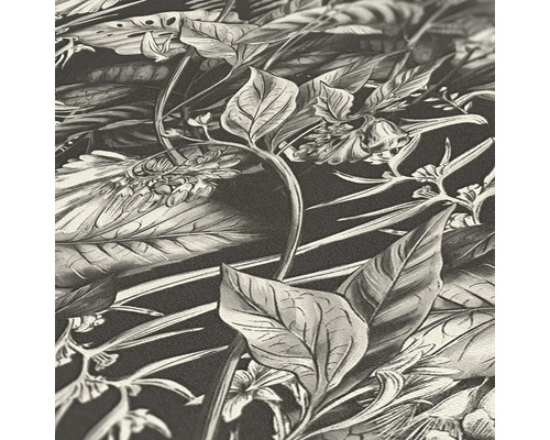 Närbild av en tapet med botaniska motiv