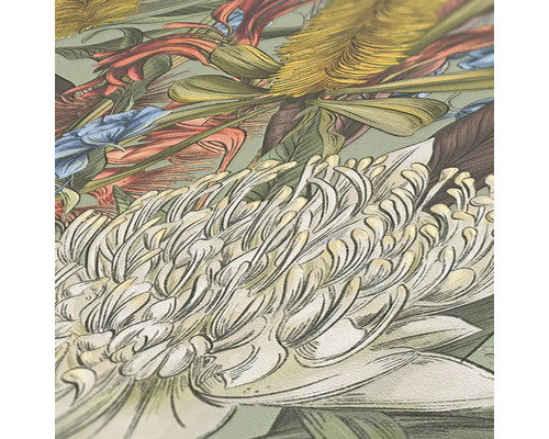 Detaljvy av en tapet med blommönster