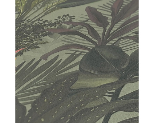 Närbild av en tapet med växtmönster