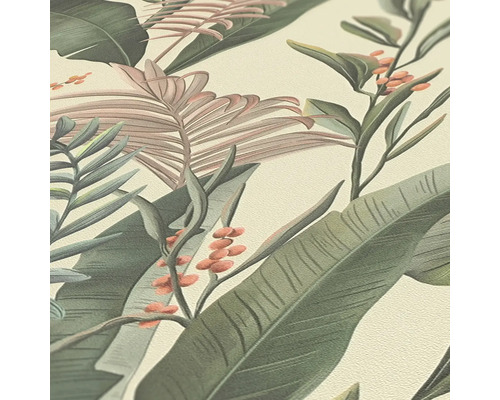 Närbild av en tapet med växtmönster