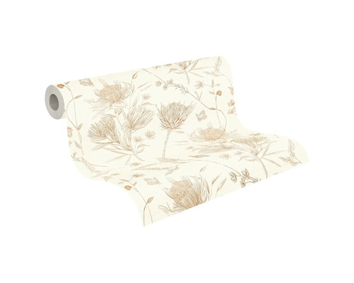 Tapetrulle med blommönster