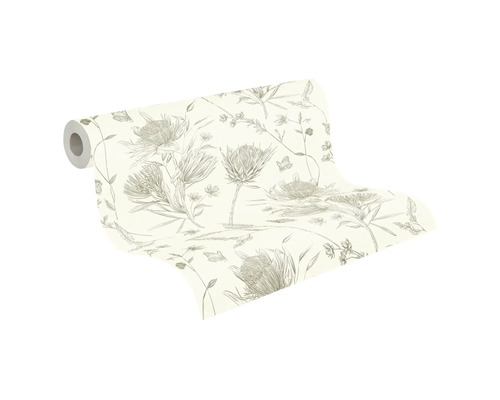 Tapetrulle med blommönster