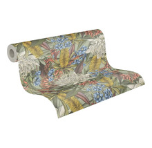 Tapetrulle med blommönster