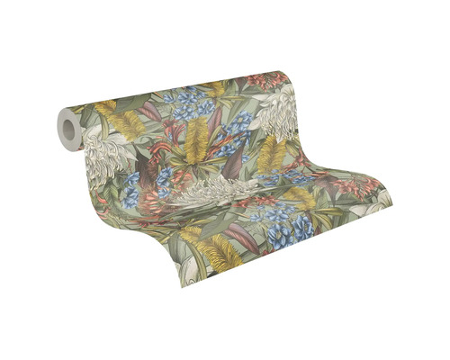 Tapetrulle med blommönster