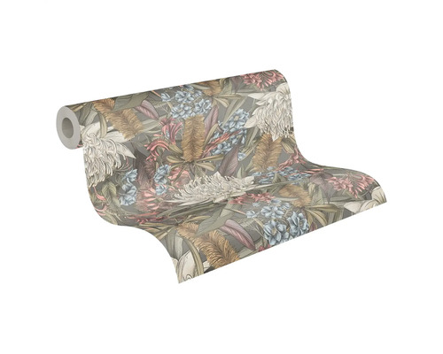 Tapetrulle med blommönster