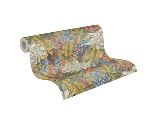 Tapetrulle med blommönster