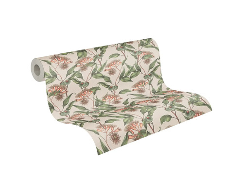 Tapetrulle med blommönster