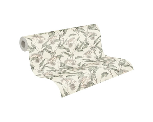 Tapetrulle med blommönster