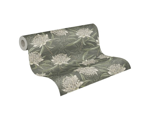 Tapetrulle med blommönster