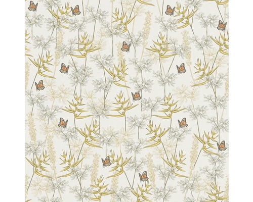 Tapet med växter och fjärilar