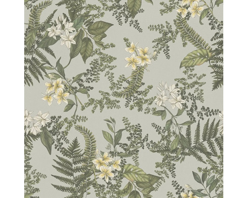 Tapet med blommönster och växtmönster