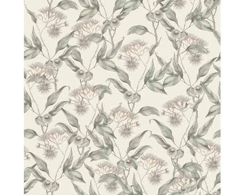 Tapet med blommönster av blad och blommor