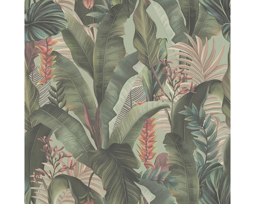 Tapet med tropiskt växtmönster