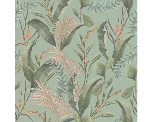 Tapet med tropiskt växtmönster